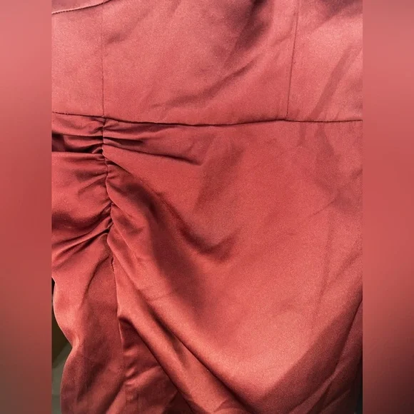 Women’s NWT NBD Red Designer Slim One Shoulder Long Sleeve Midi Dress Size XXS - Picture 8 of 8